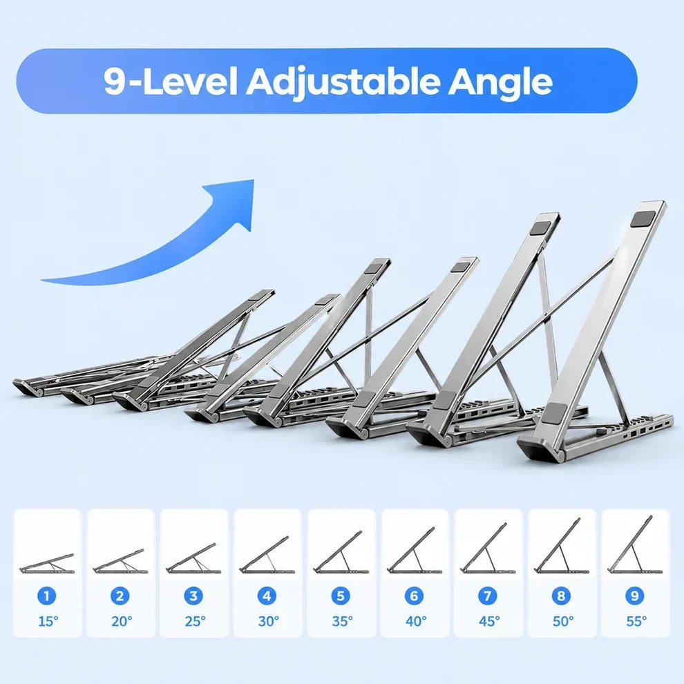 8-in-1 Laptop Docking Station Stand with 4K HDMI, USB Ports & Multi-Device Connectivity