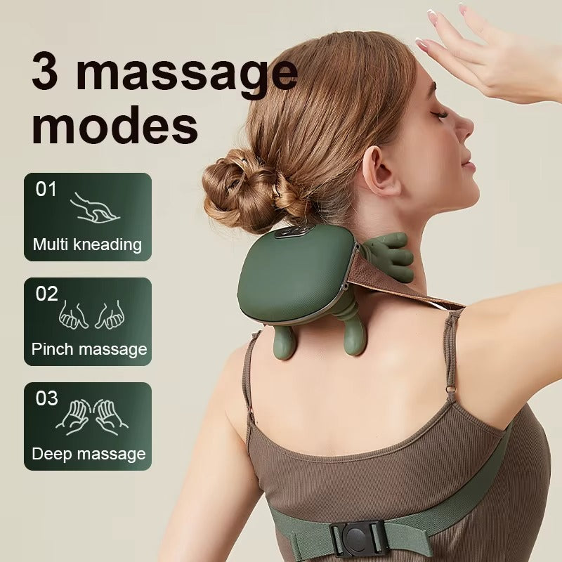 Shiatsu Neck & Shoulder Massager with Soothing Heat for Relaxing Comfort