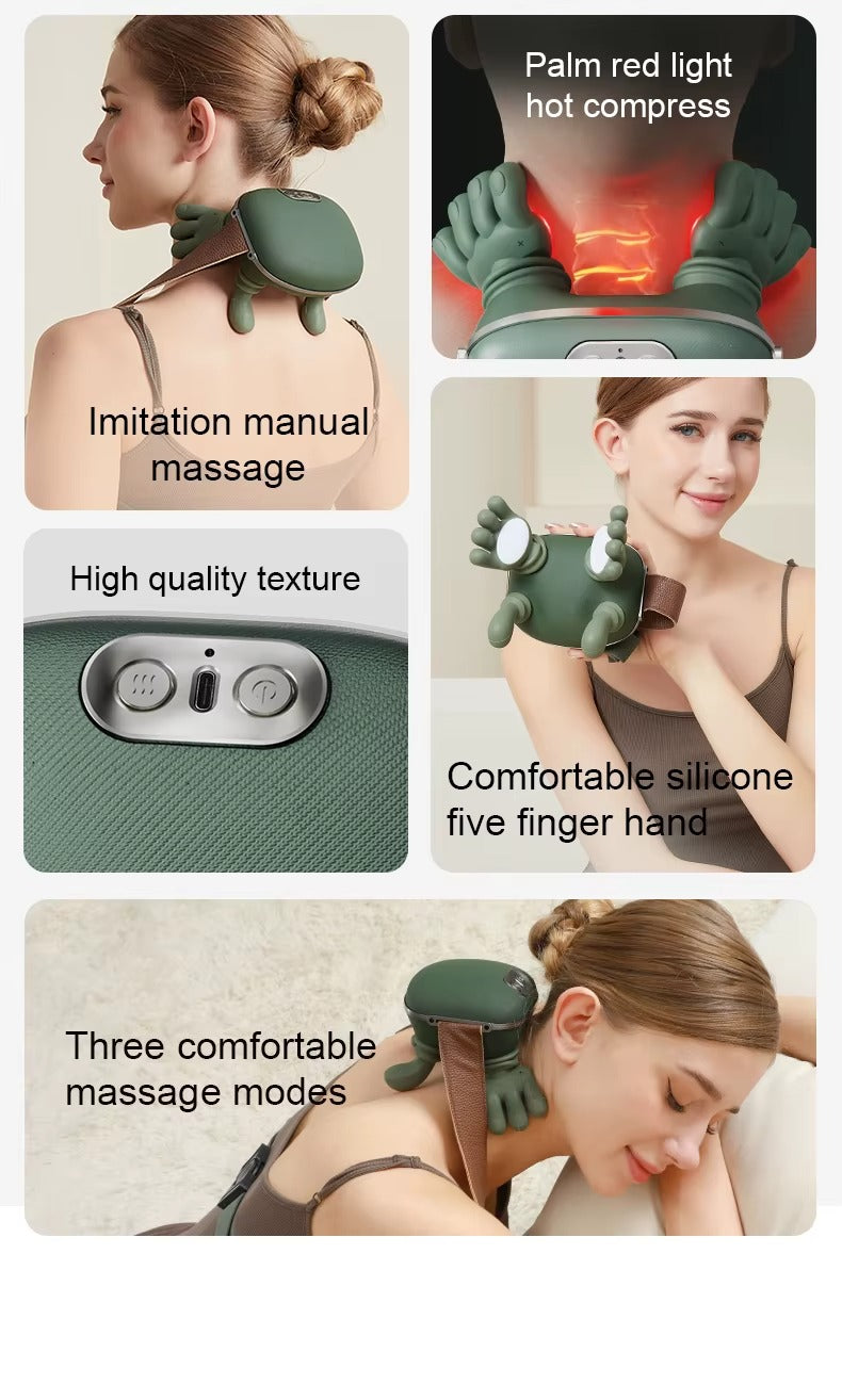 Shiatsu Neck & Shoulder Massager with Soothing Heat for Relaxing Comfort