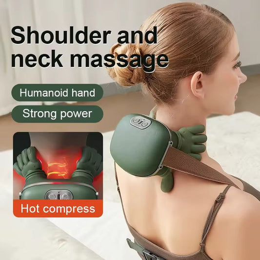Shiatsu Neck & Shoulder Massager with Soothing Heat for Relaxing Comfort