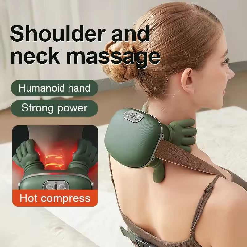 Shiatsu Neck & Shoulder Massager with Soothing Heat for Relaxing Comfort